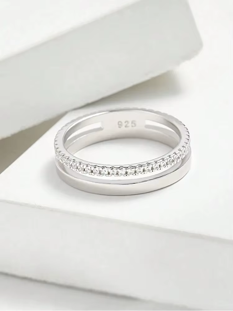 Bague en argent Sterling 925 pour femmes, magnifique bague classique en Zircon scintillant, fiançail