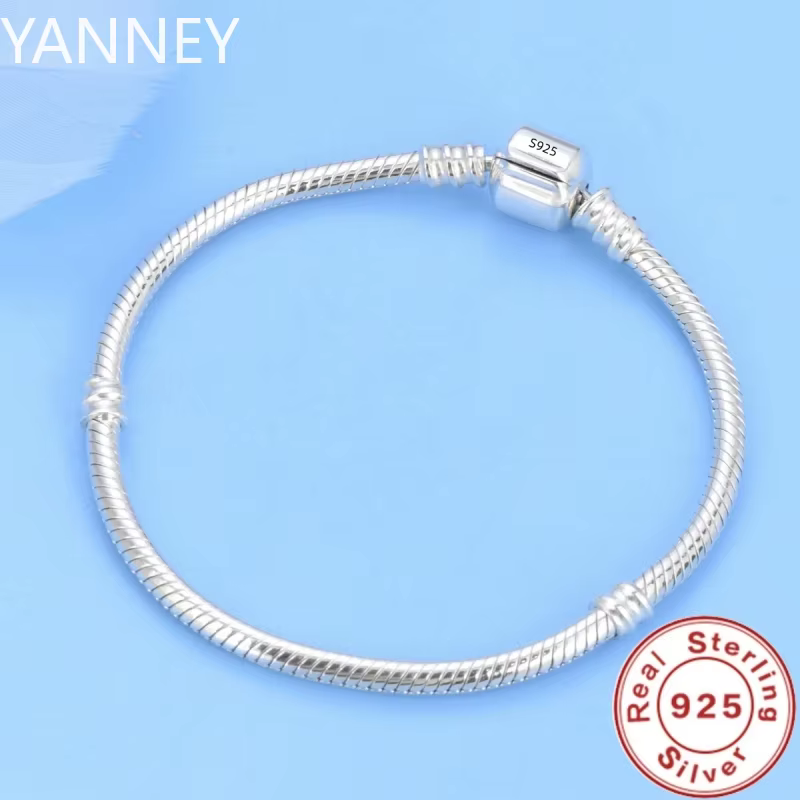 Bracelet en argent Sterling 925 certifié Original pour femmes, marque célèbre, breloques, perles, ch