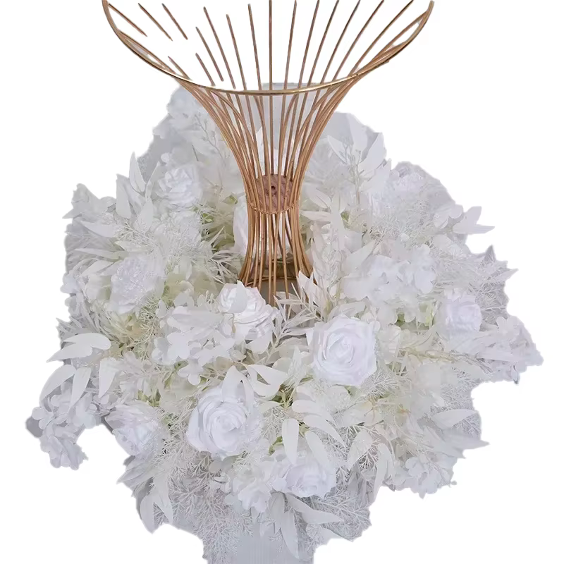 Centre de Table de mariage, boule de fleurs artificielles, décor de Table à dîner, couronne de fleur
