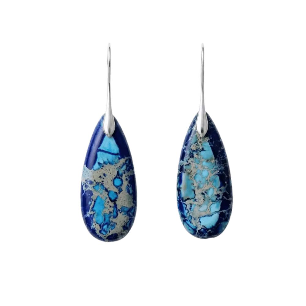 Boucles d'oreilles de luxe en pierre impériale, pendentif goutte, boucles d'oreilles en pierre exqui