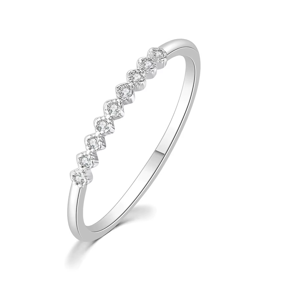 Bagues délicates pour femmes, bague fine et délicate, bijoux en zircone cubique, cadeau de fiançaill