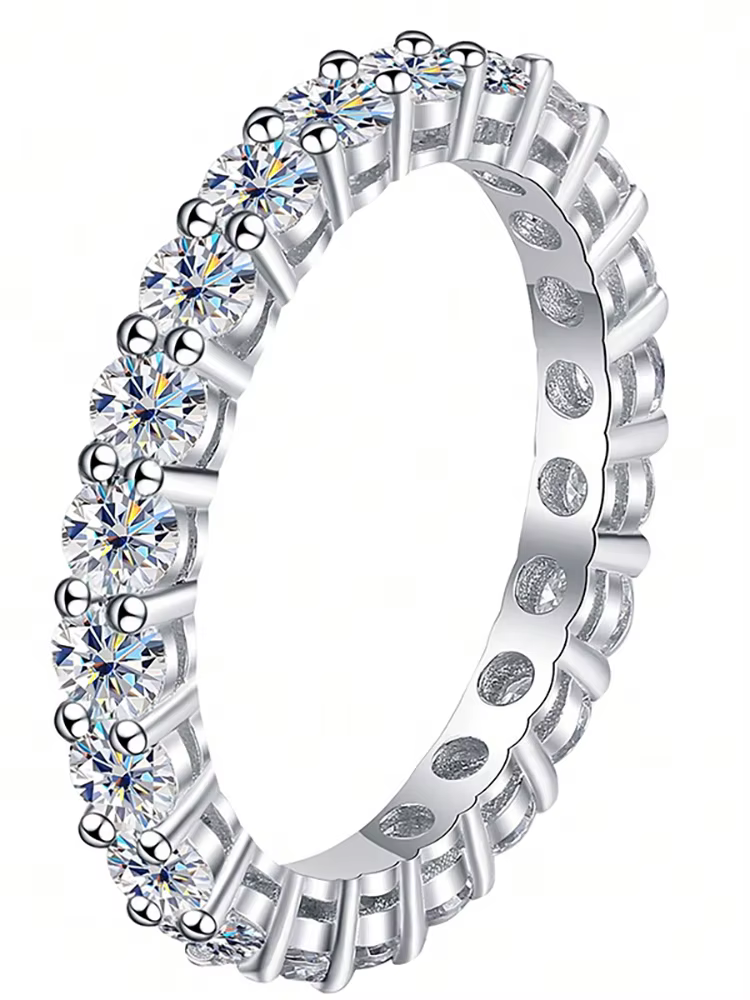 Bague classique en argent Sterling 925 pour femmes, bague simple en Zircon à une rangée, fiançailles