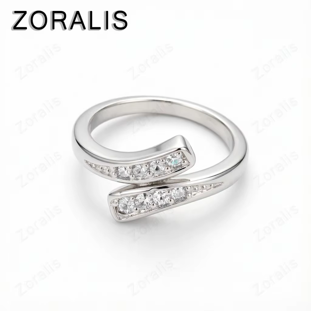 Bague de luxe en or 18 carats avec zircon pour femmes, taille réglable, bijoux de mode pour fête et 