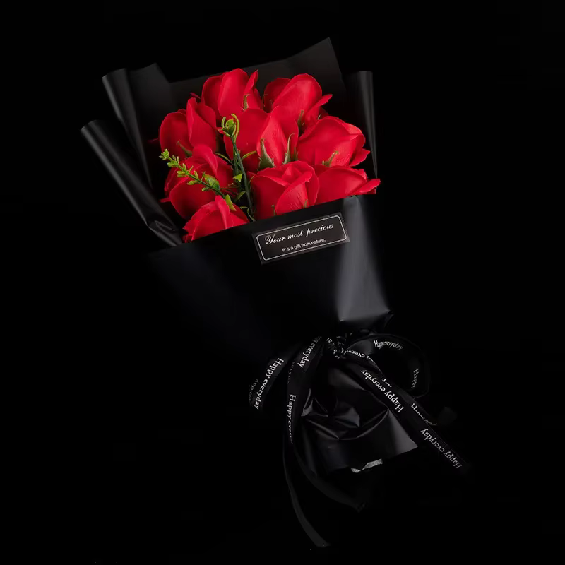 Bouquet de Fleurs Artificielles de Regina, 9 Têtes, Rose Créative, Cadeau de Noël, ixde Mariage, Déc