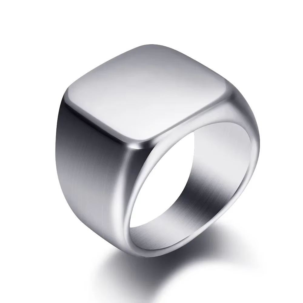 DARHSEN marque classique noir bleu or couleur grand acier inoxydable hommes anneaux bijoux de mode t