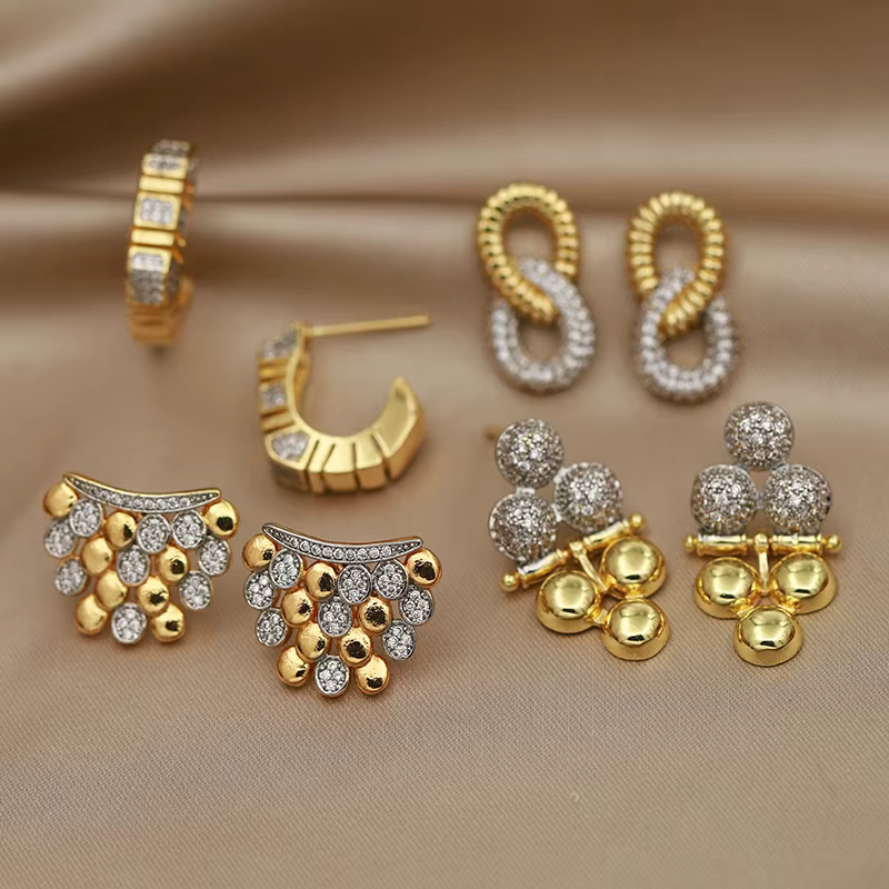 Boucles d'oreilles en perles de cristal pour femmes, nouveau Design de vue, marque de mode, bijoux e