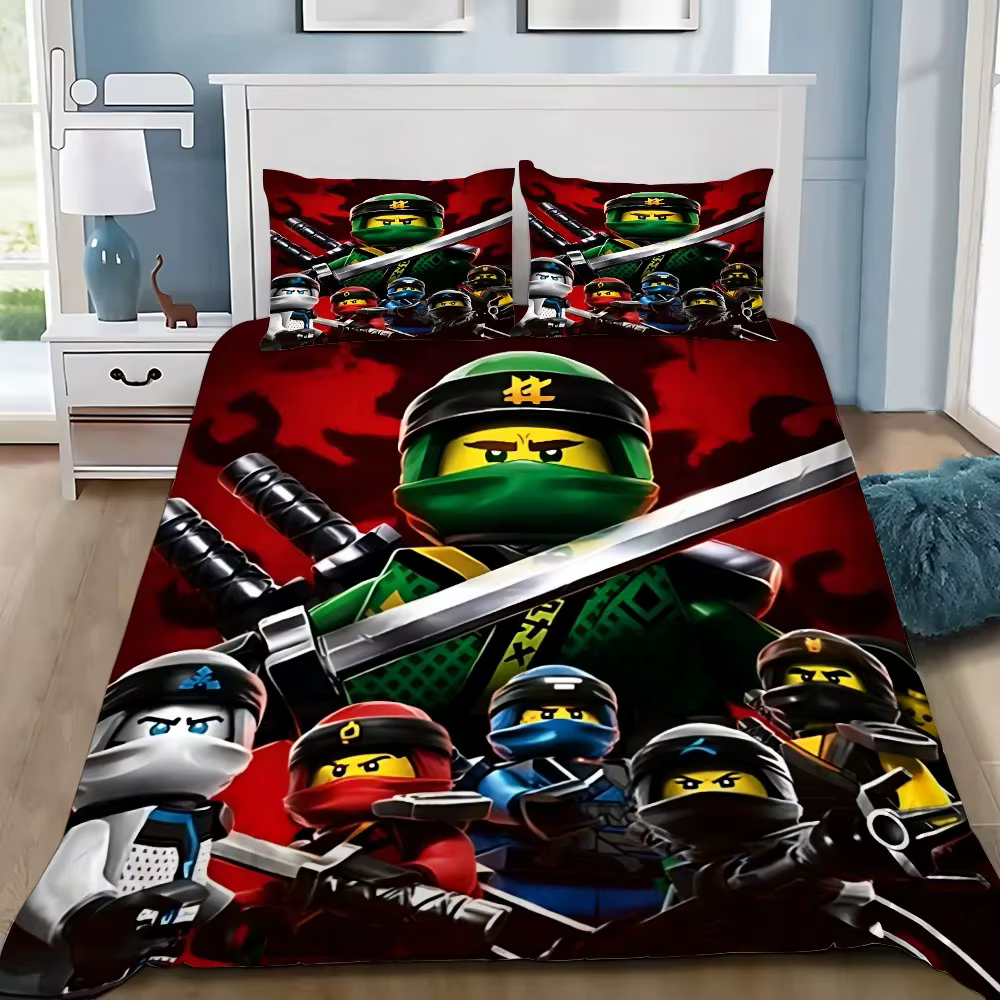 Exquis dessin animé 3D n-ninjago papier peint L-LEGOES impression numérique ensemble de literie hous