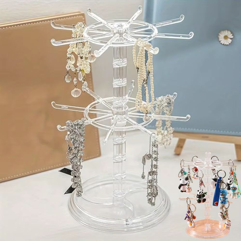 Présentoir à bijoux rotatif, porte-collier, support d'arbre à bijoux, organisateur de bricolage pour