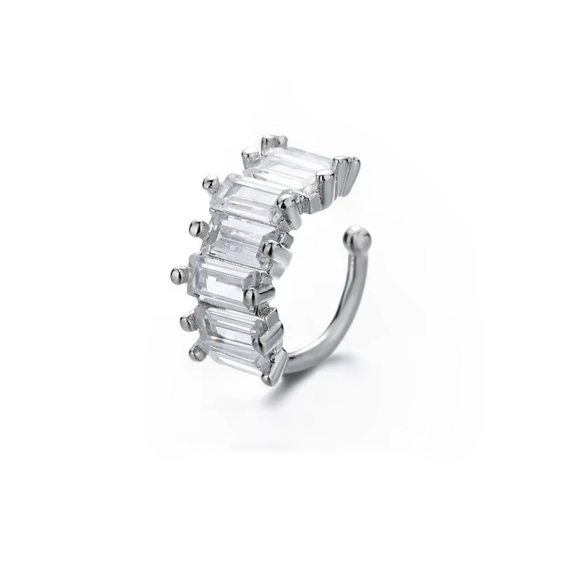 A Girl – boucles d'oreilles carrées irrégulières en Zircon pour femmes, 1 pièce, manchette d'oreille