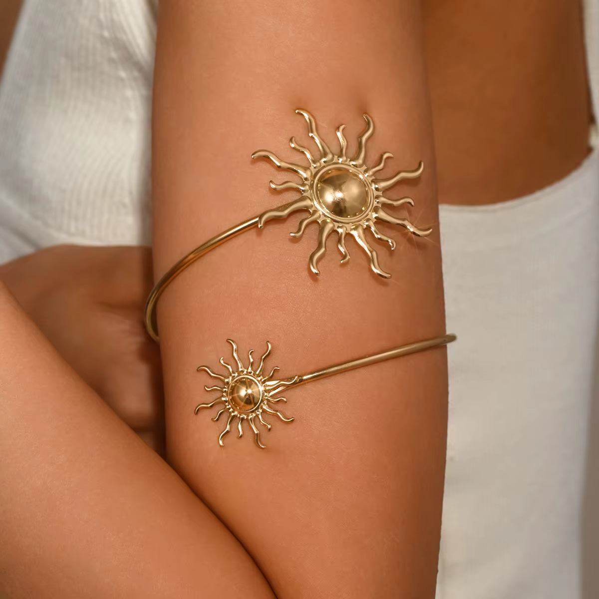 Bague bohème tournesol Vintage, Design Simple, bras ouvert, matériau en fer à la mode, bijoux transf