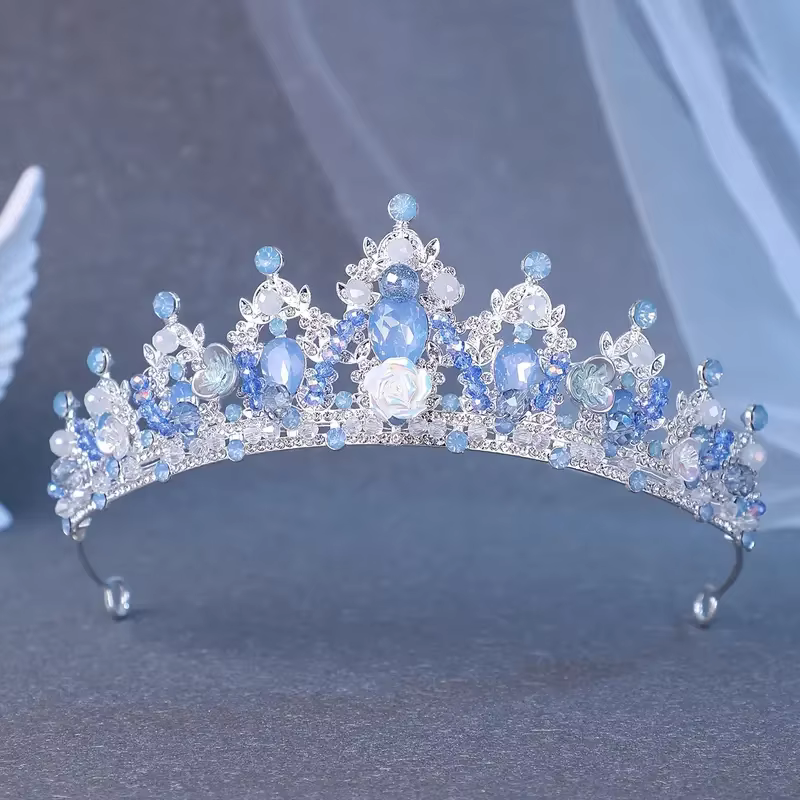 Coiffure couronne baroque faite à la main, couronne d'anniversaire élégante européenne et américaine