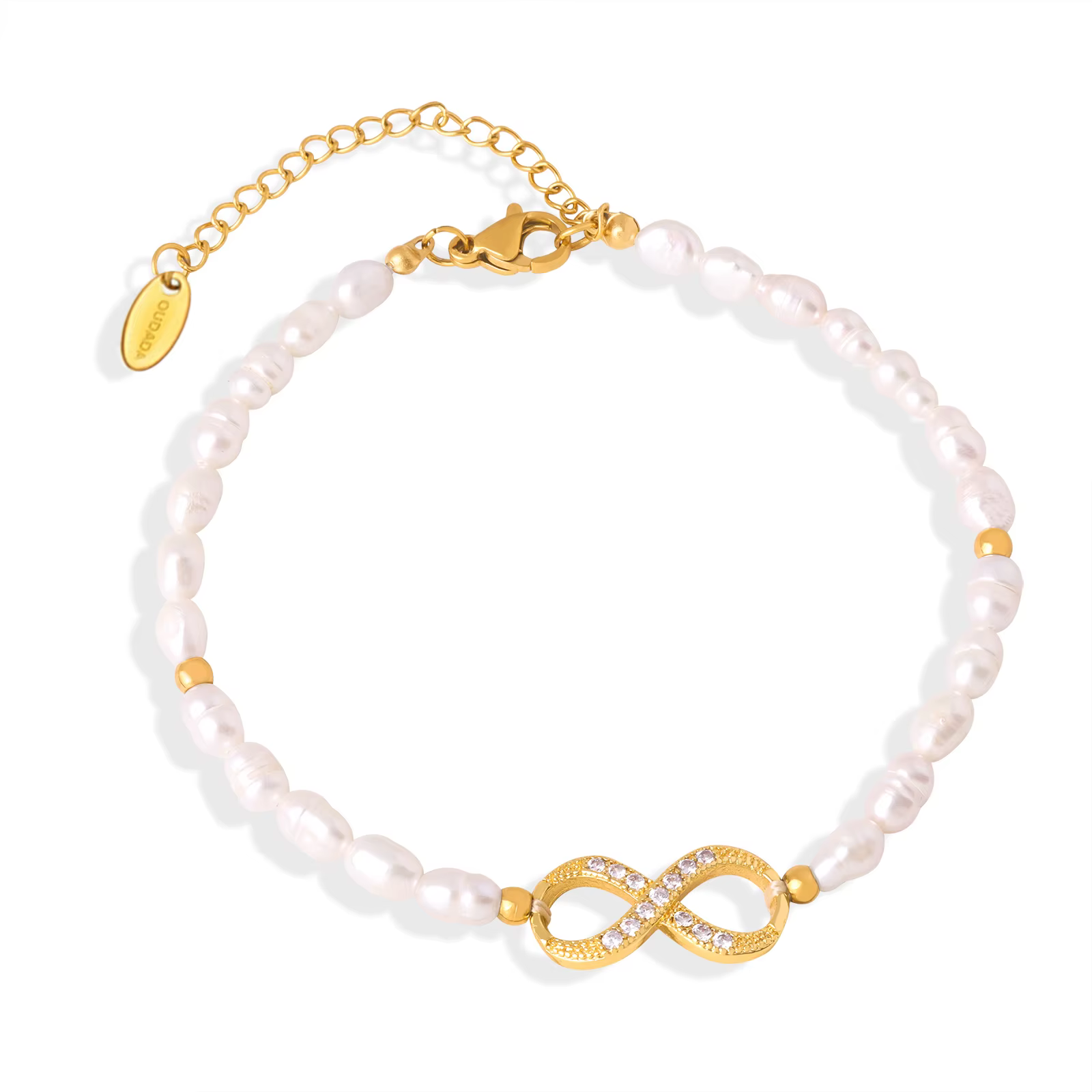 Magnifique bracelet jonc pour femme plaqué or n° 8 bijoux de luxe en cuivre pour mariage et banquet