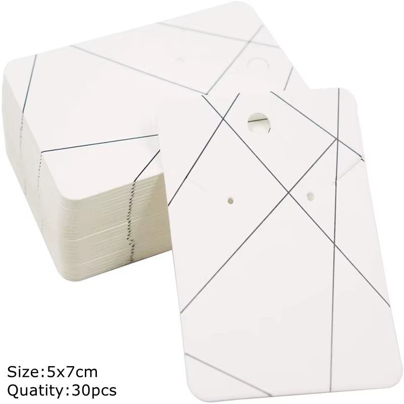 50pcs 30pcs 7X10cm bijoux collier carte boucle d'oreille titulaire carton carton pour emballage de b