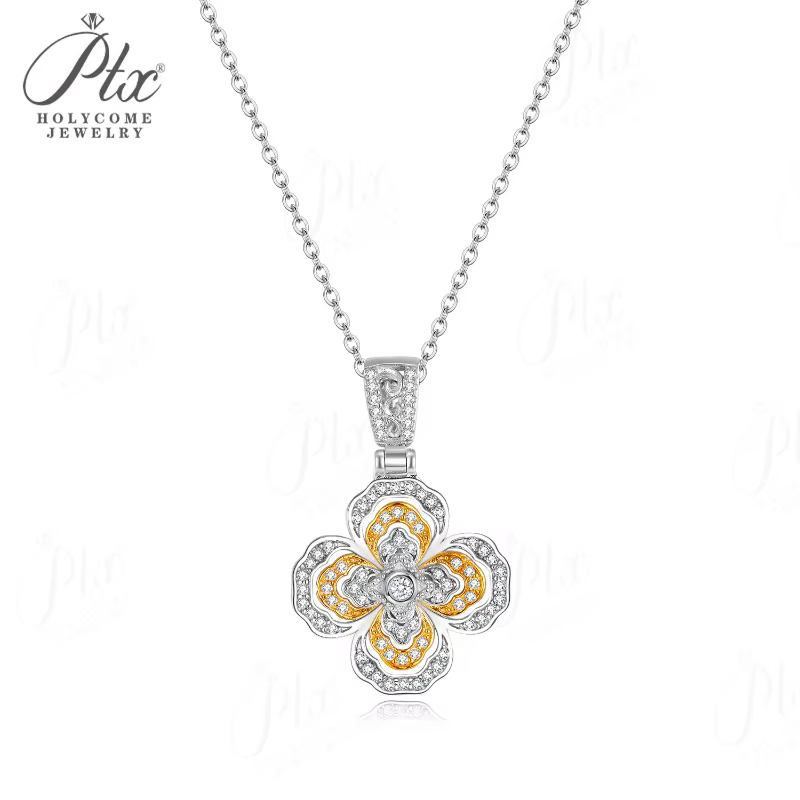 Pendentif en Moissanite pour femme, chaîne en argent Sterling 925, bijoux de mariage, accessoires de