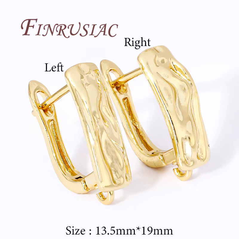Résultats de luminaires de boucles d'oreilles plaqués or 18 carats pour bricolage, attaches de fils 