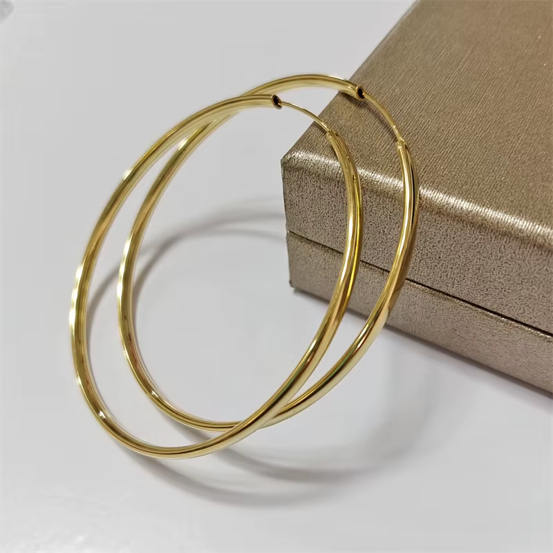 Senlissi-nouvelles boucles d'oreilles plaquées or 18 carats pour femmes, en argent Sterling 925, 3.0