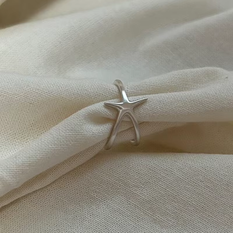 Bague étoile de mer irrégulière en argent Sterling 925, pour femmes et filles, ouverture coréenne ré