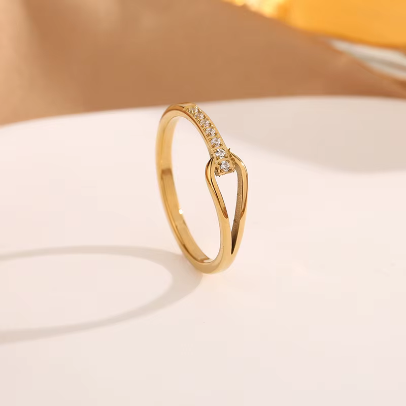 Bagues en Zircon en acier inoxydable, bijoux mignons pour femmes, ajustement confortable, usage quot
