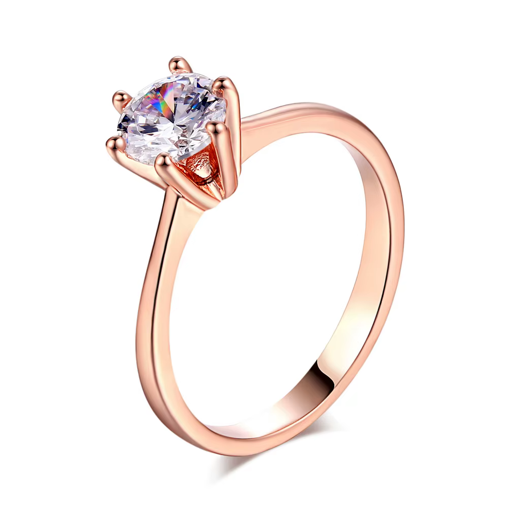 Bagues de fiançailles de mariage pour femmes, bijoux couleur argent, anneau en zircone avec pierre, 