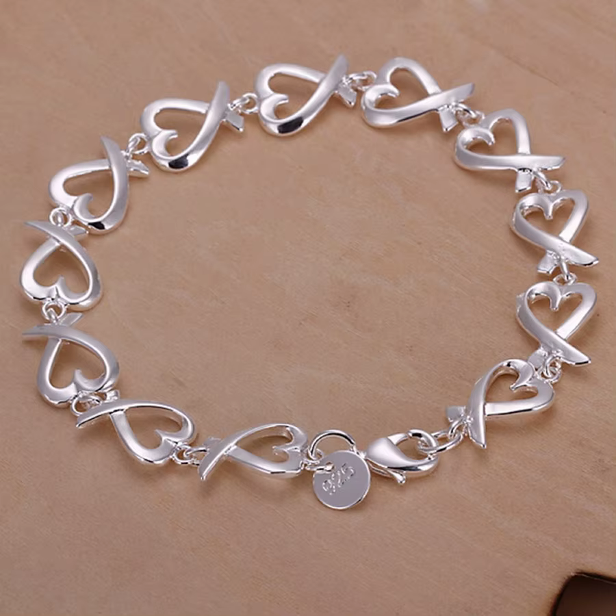 925 Bracelets en argent Sterling pour femmes de mariage dame mignon Noble jolis bijoux mode belle ch