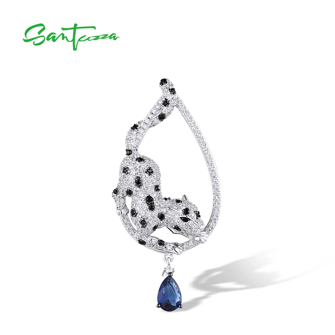 SANTUZZA-Pendentif Spinelle en Argent Sterling 925 group pour Femme, Cadeaux Glamour, Joaillerie Fin