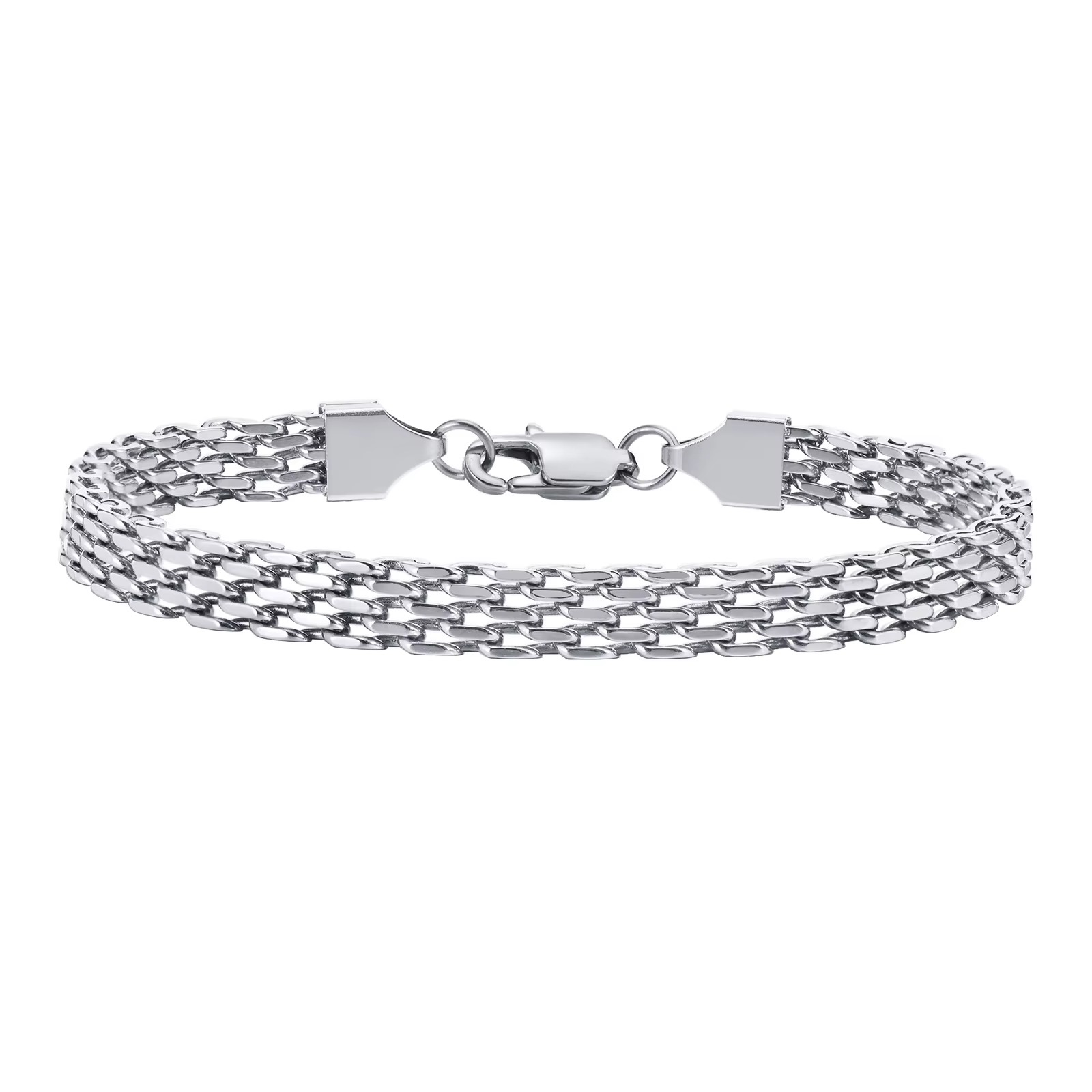 Bracelet chaîne pour femmes et hommes, Bracelet en acier inoxydable à maillons en maille plaqué or, 