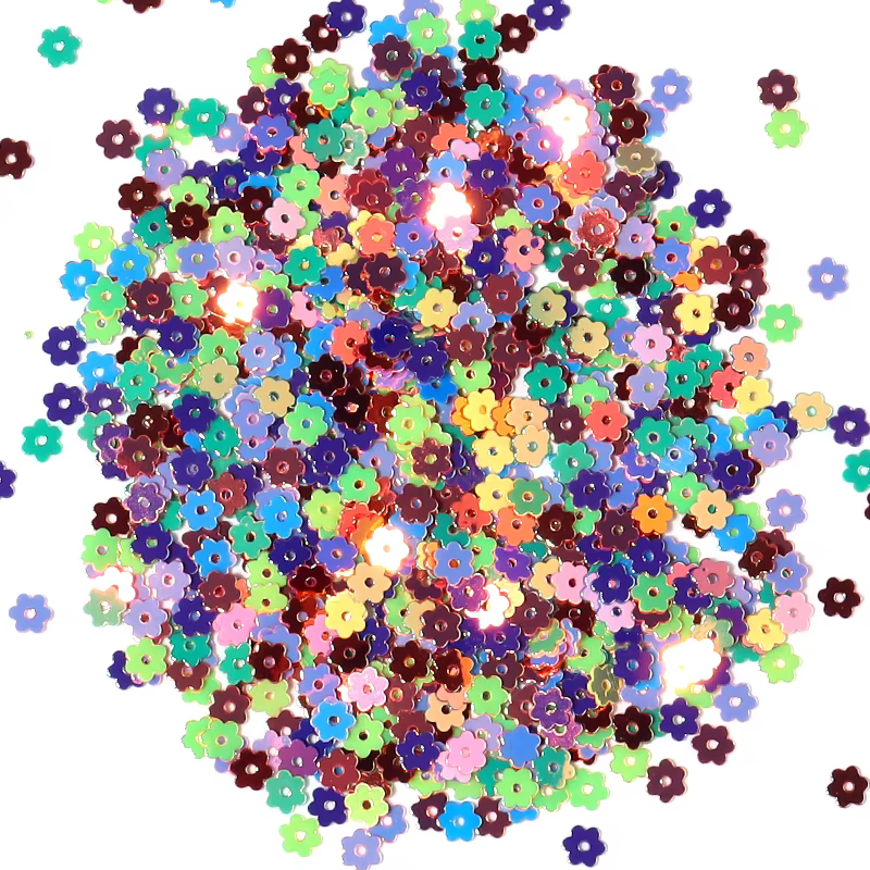 Paillettes en PVC en forme de fleur, 600 à 3000 pièces/lot, paillettes laser brillantes, pour robe d
