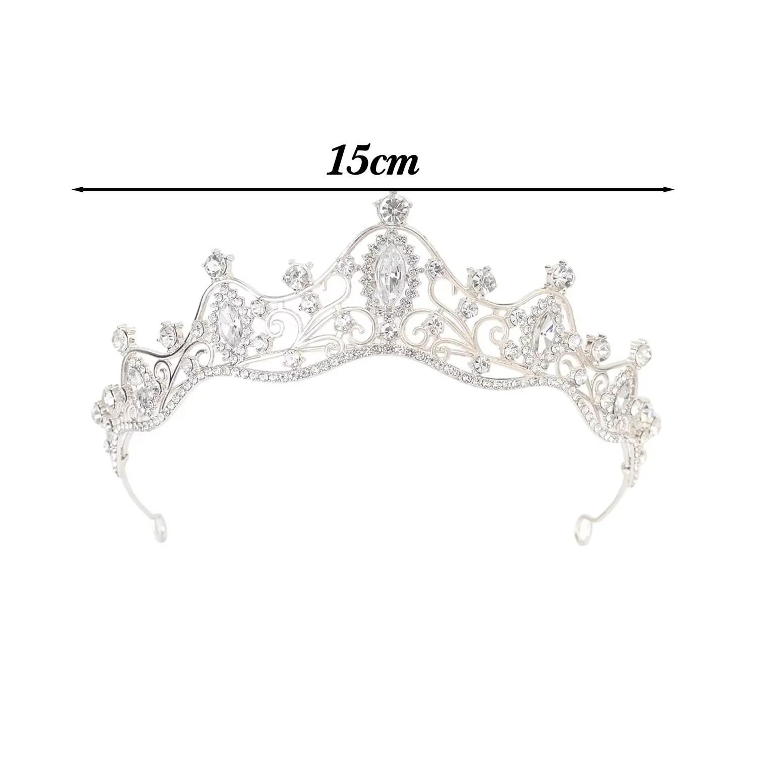 Couronne de mariée Vintage en cristal Baroque, diadème en strass pour femmes, princesse reine, bijou