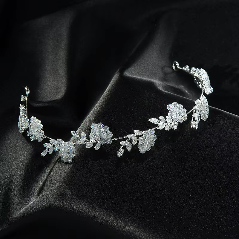 Bandeaux de mariée de luxe pour mariage, bijoux de cheveux, couronne de diadème de mariée en cristal