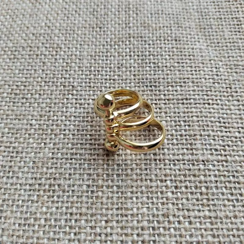 Marque de mode d'été Design créatif Double tête trois anneaux accessoires pour femmes amis rassemble
