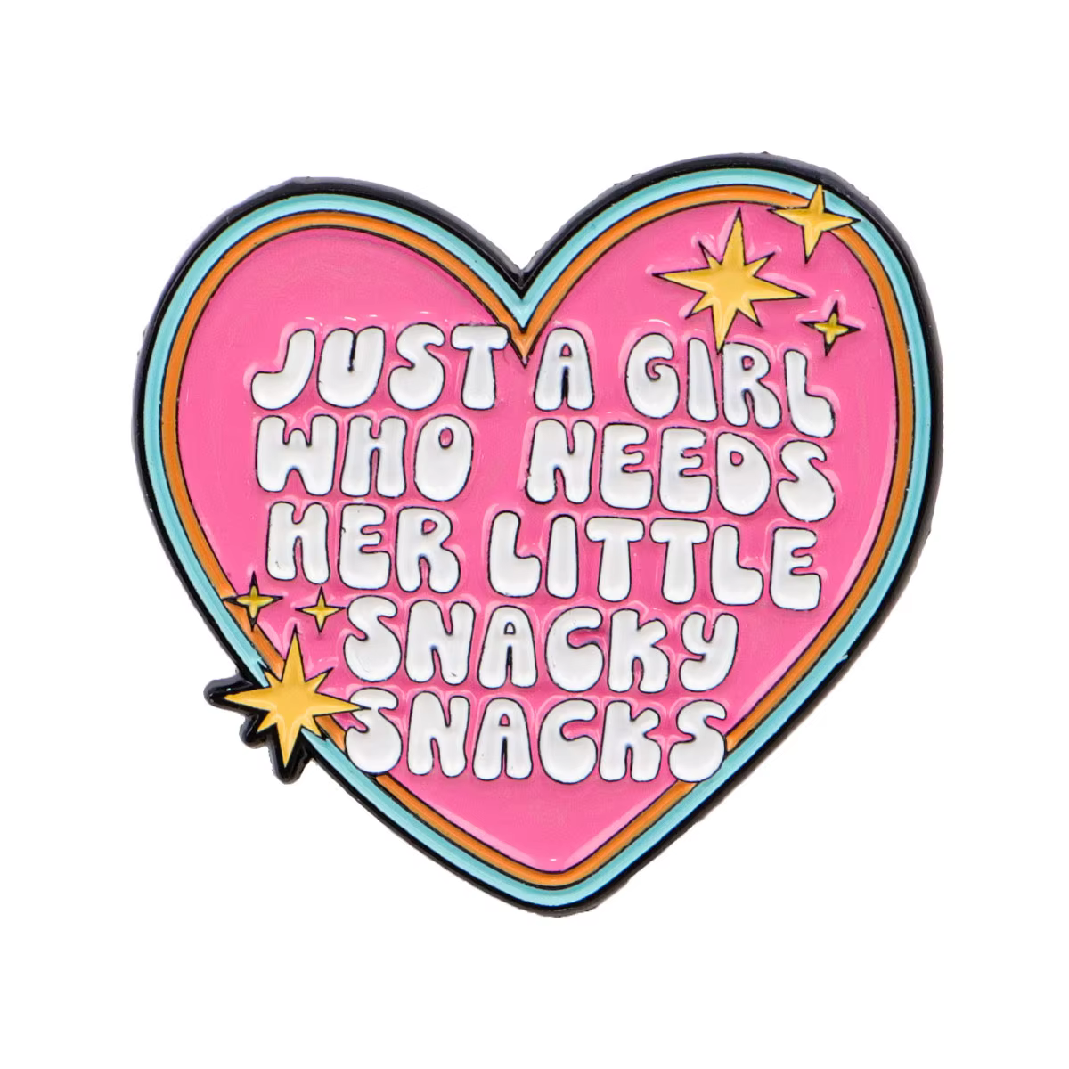Broches en émail «Just a Girl» pour femmes, épingles à revers, Badge en forme de cœur mignon sur sac