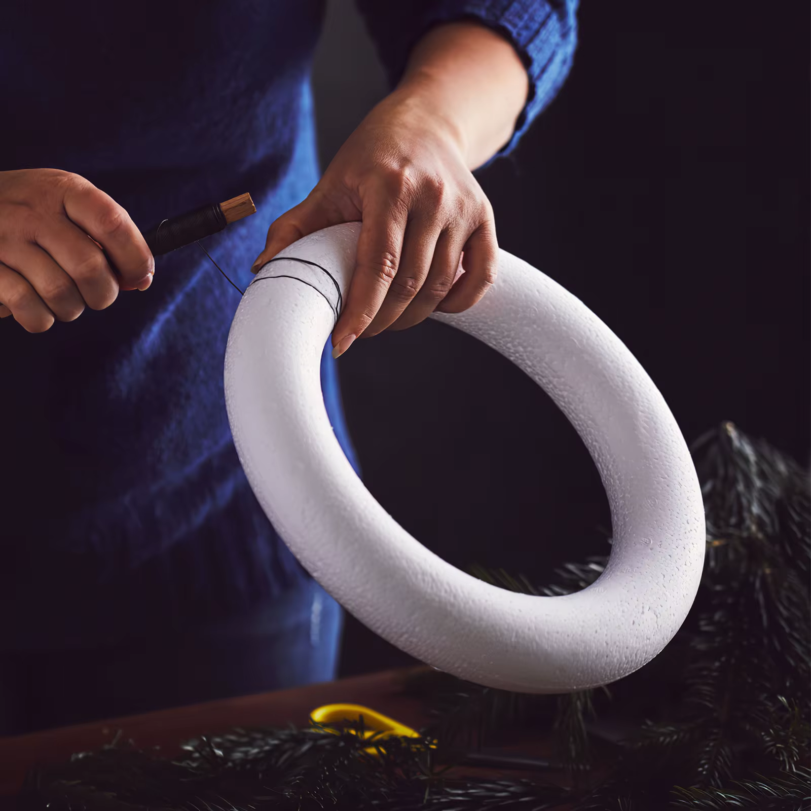 Anneau circulaire en mousse 3 pièces, Kit artisanal de bricolage, fournitures de peinture artistique