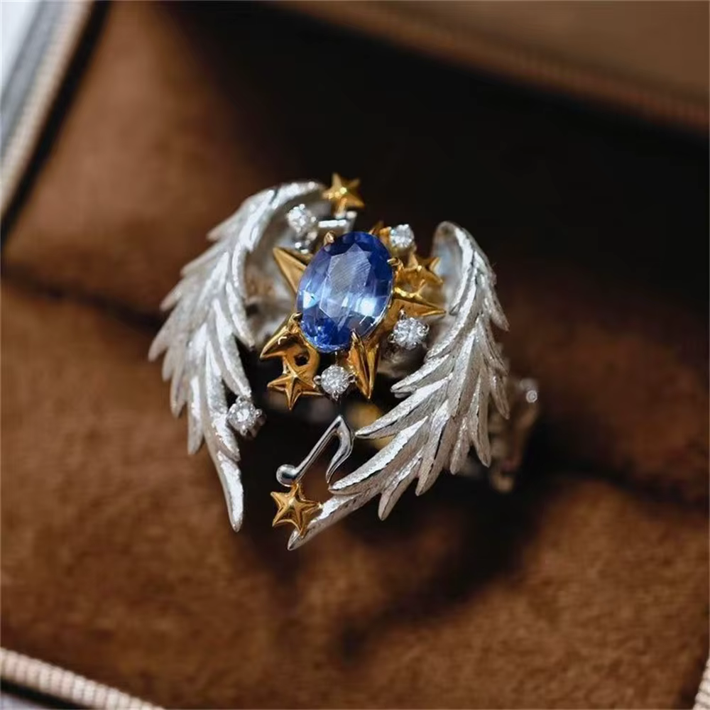 Bague ajustable ailes d'ange Vintage pour hommes, Punk Hip Hop, bijoux cadeau pour petit ami, breloq