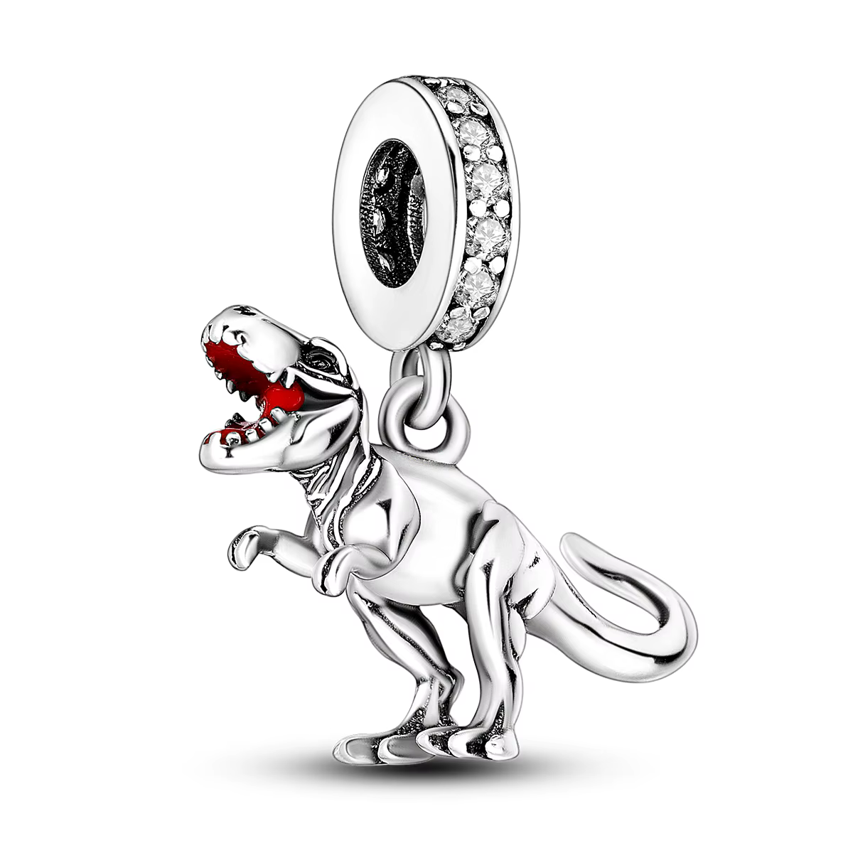 Dinosaure 925 argent balancent breloque idéal pour Bracelet pendentif bricolage pour femme bijoux de