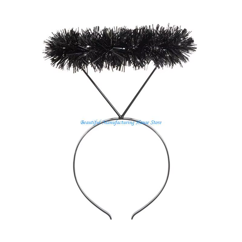 Costume d'ange E56A, aile d'ange bandeau Halos, Costume fête Cosplay d'halloween