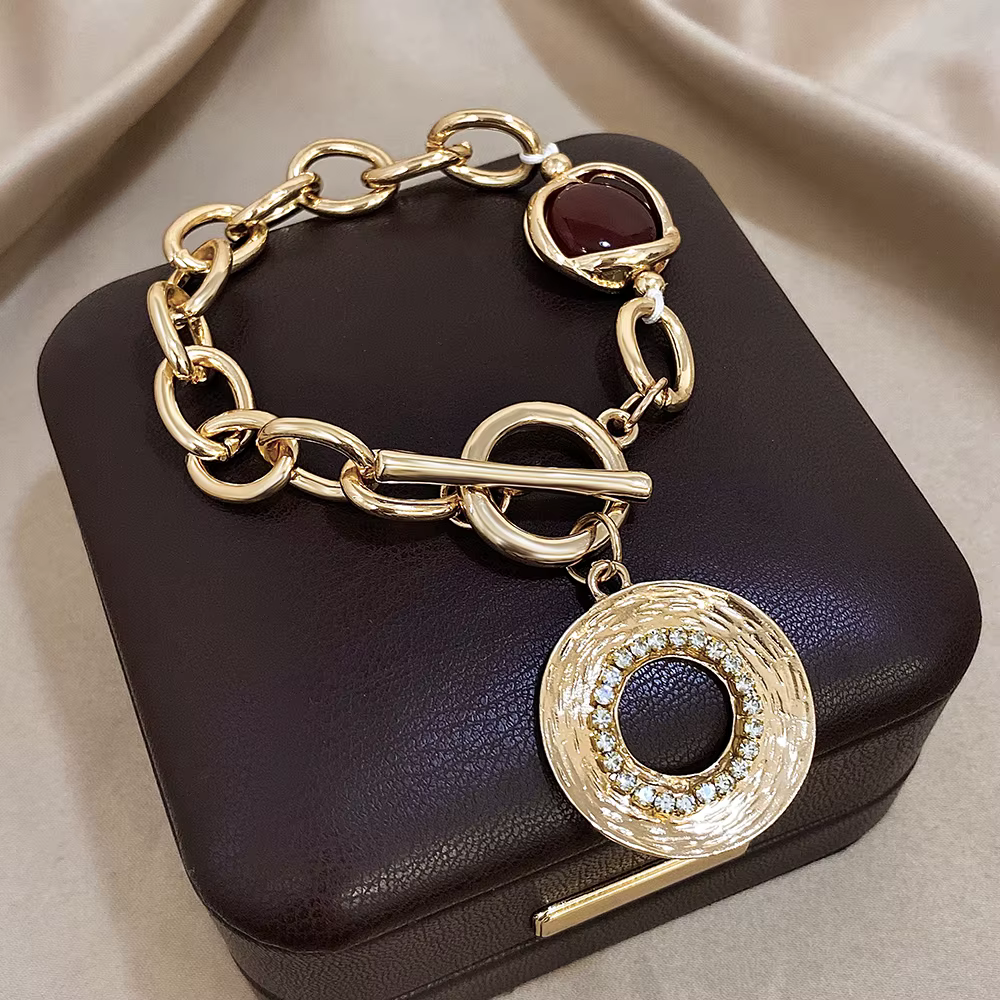 Greatera OT boucle pierre accessoire Bracelet collier combinaison alliage cubique Zircon rempli déco