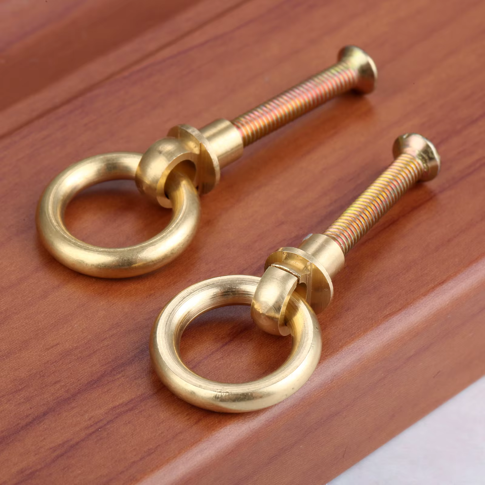 Poignées rondes en forme d'anneau, 2 pièces, pour placard, armoire, tiroir, boîte en bois, porte ave