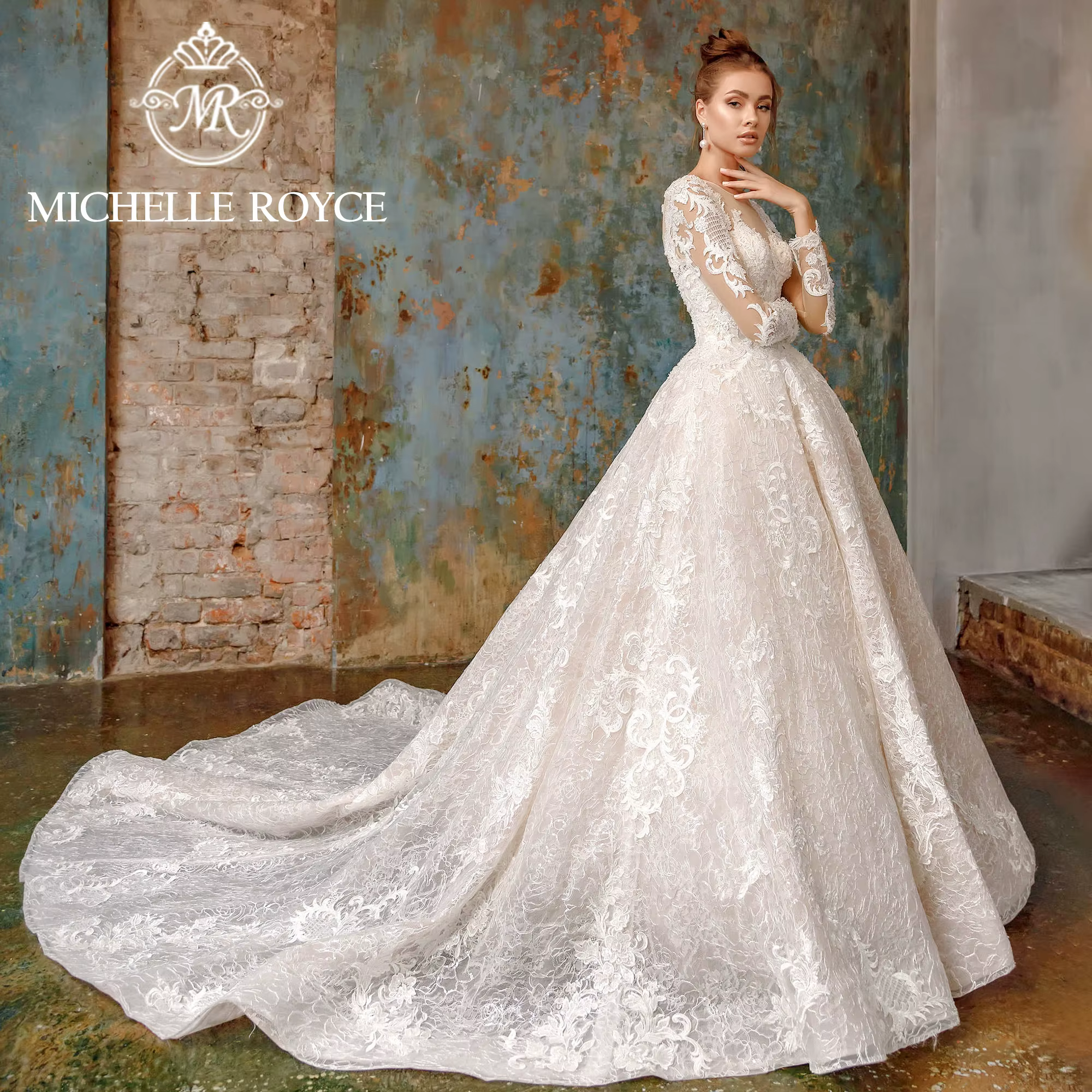 Robe de mariée Michelle Royce, nouvelle collection, sexy, avec appliques, style rêveur, robe de mari