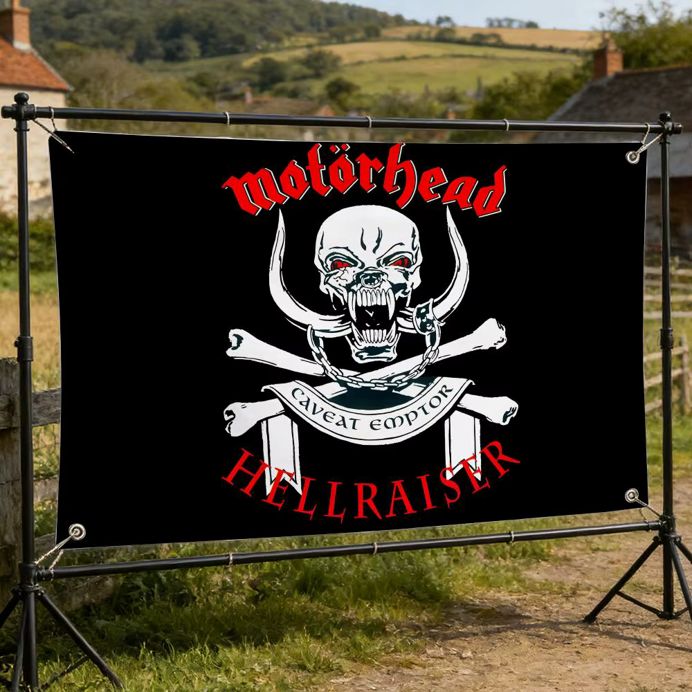 Drapeaux Music M-Motorhead Spécialisés pour la Décoration Intérieure et Extérieure, le Camping en Pl