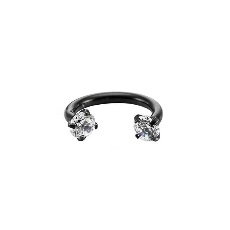 1PC acier inoxydable cristal cerceau anneau Piercing nez oreille ventre anneaux femmes hommes Cartil