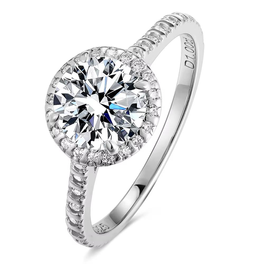 TYYL – bague ronde en Zircon pour femmes, 1 ct, en argent 925, hypoallergénique, à six griffes, bagu