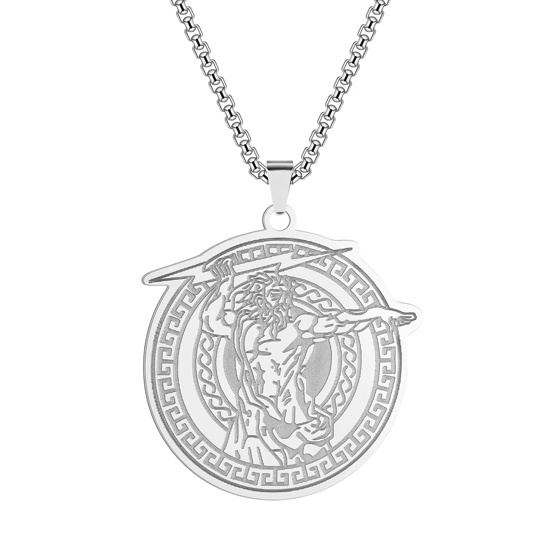 Collier pendentif Z192.Vintage pour hommes et femmes, Myenson grec, Sky Thunder God, JupClaPrairie, 