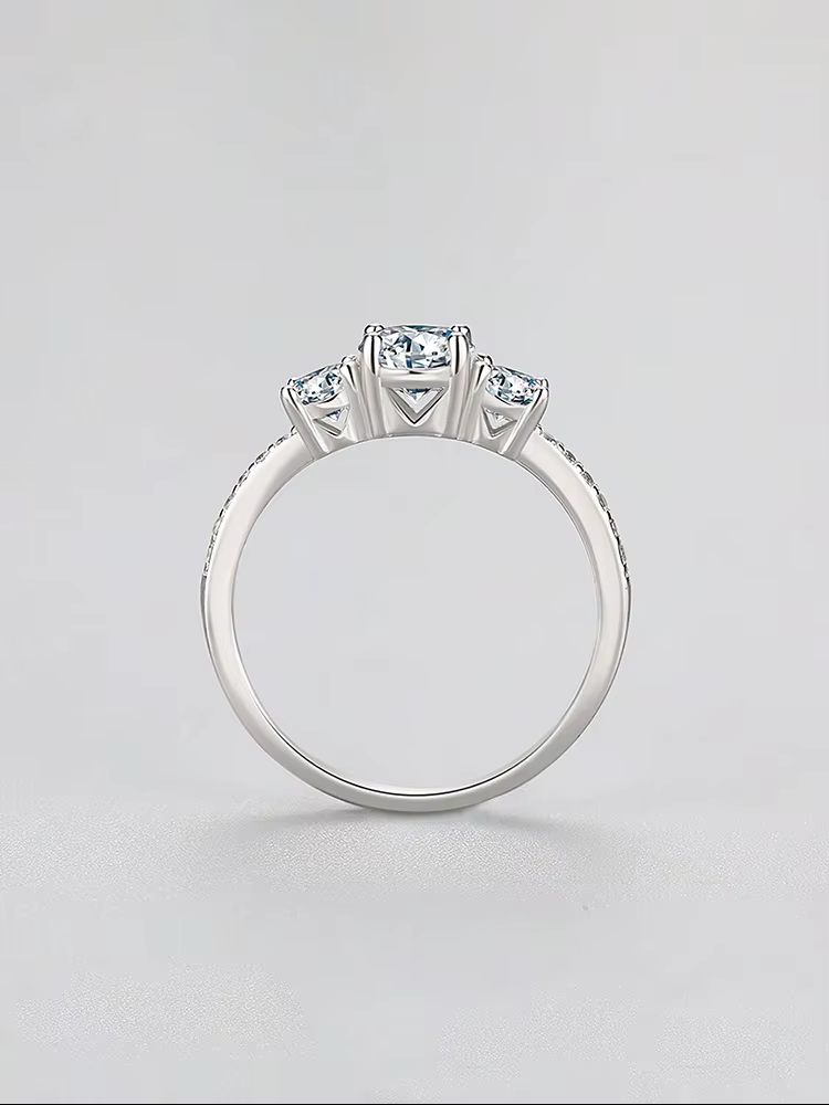 Bague ronde en argent Sterling 925 pour femmes, classique, mode, Zircon 0,5 ct, anniversaire, fiança