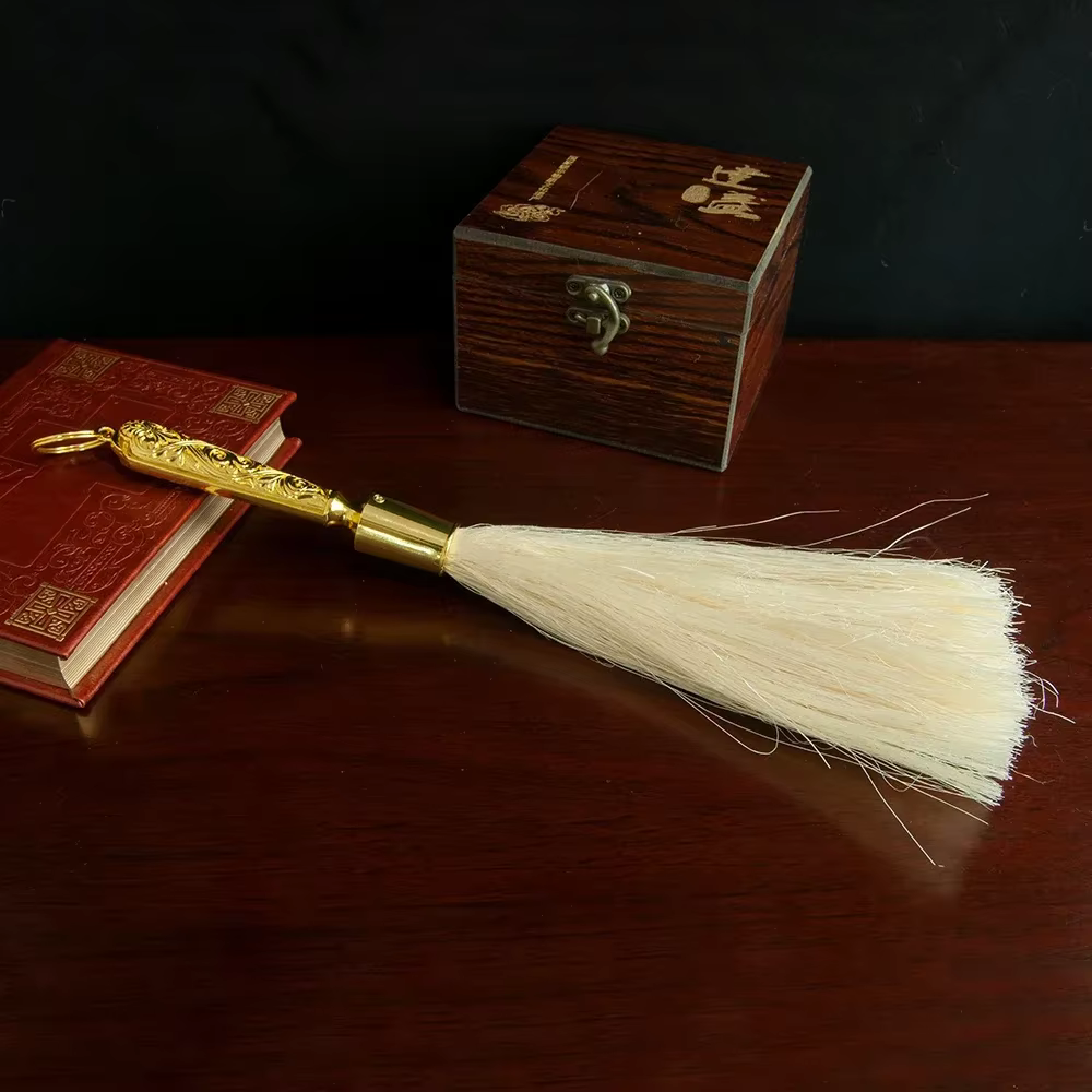 Aspergillum liturgique orthodoxe plaqué or de luxe pour la liturgie de l'église, l'autel domestique,
