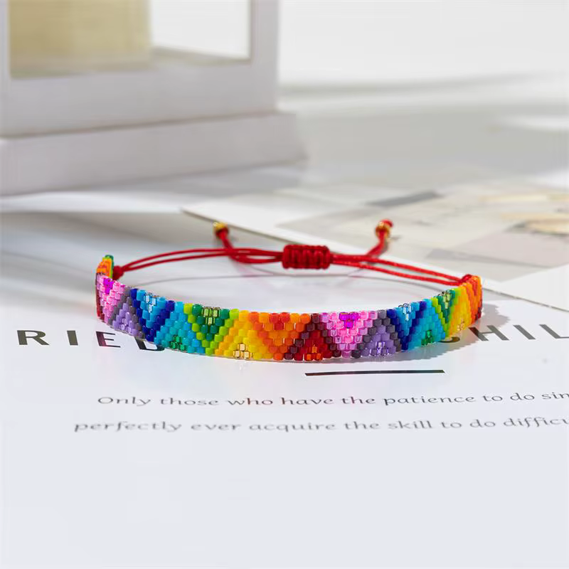 Miyuki – Bracelet multicolore pour femmes, tissé, Vintage, bijoux à breloques, perles, Boho, plage, 