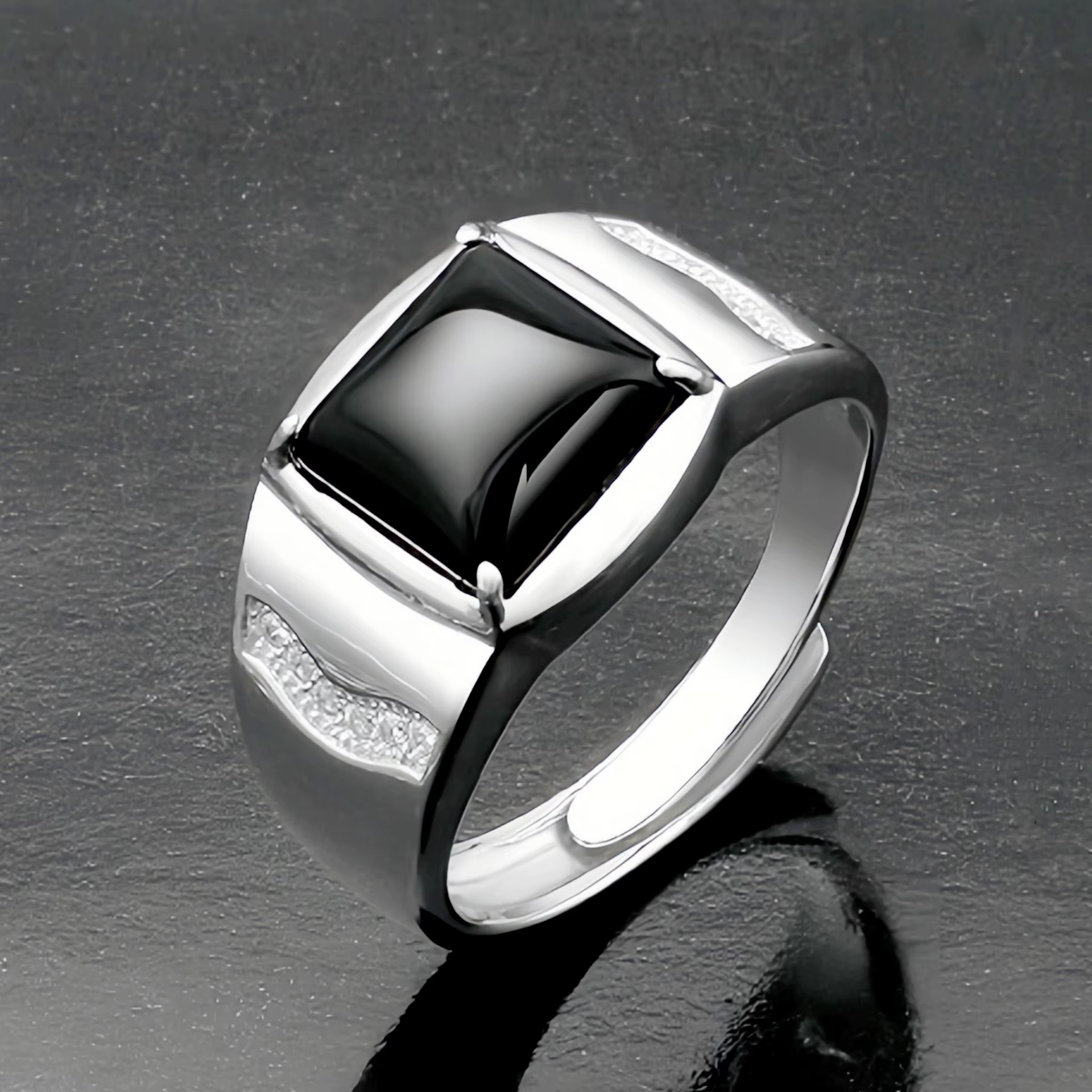 Bague en argent Sterling 925 pour hommes, réglable, simple, mode exquise, étudiante, petite amie, bi