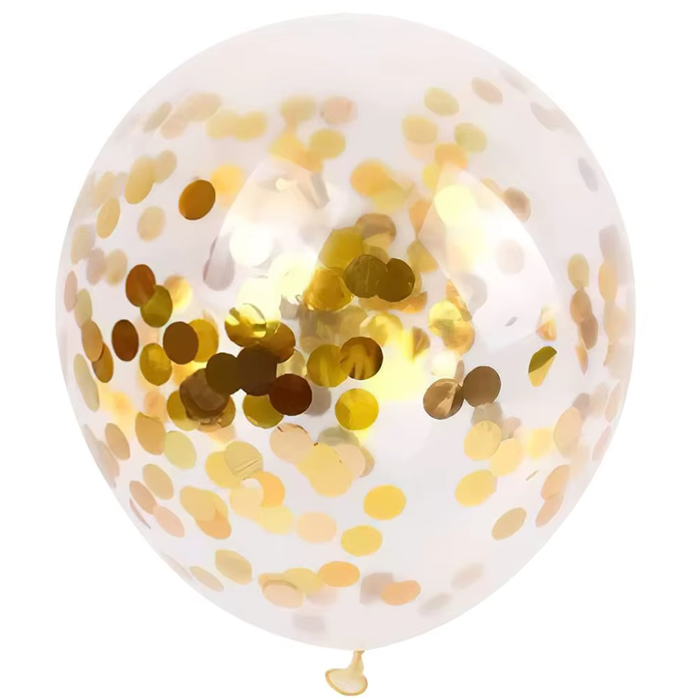 10/20 pièces ballons confettis dorés 12 pouces noir or paillettes clair ballon Transparent mariage r