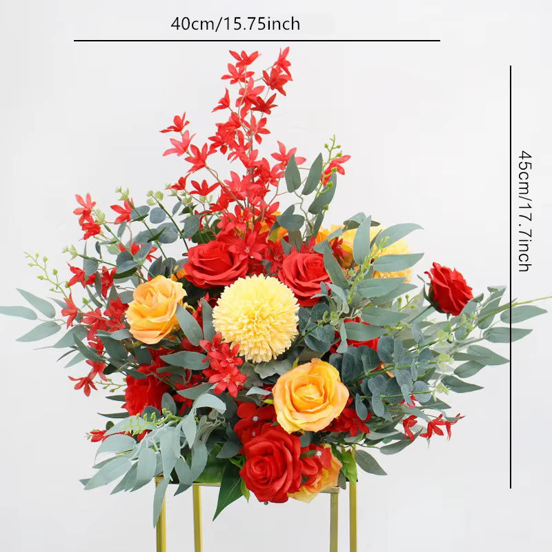 Décor d'arrière-plan d'arc de mariage, arrangement de rangées de fleurs suspendues, accessoires de s