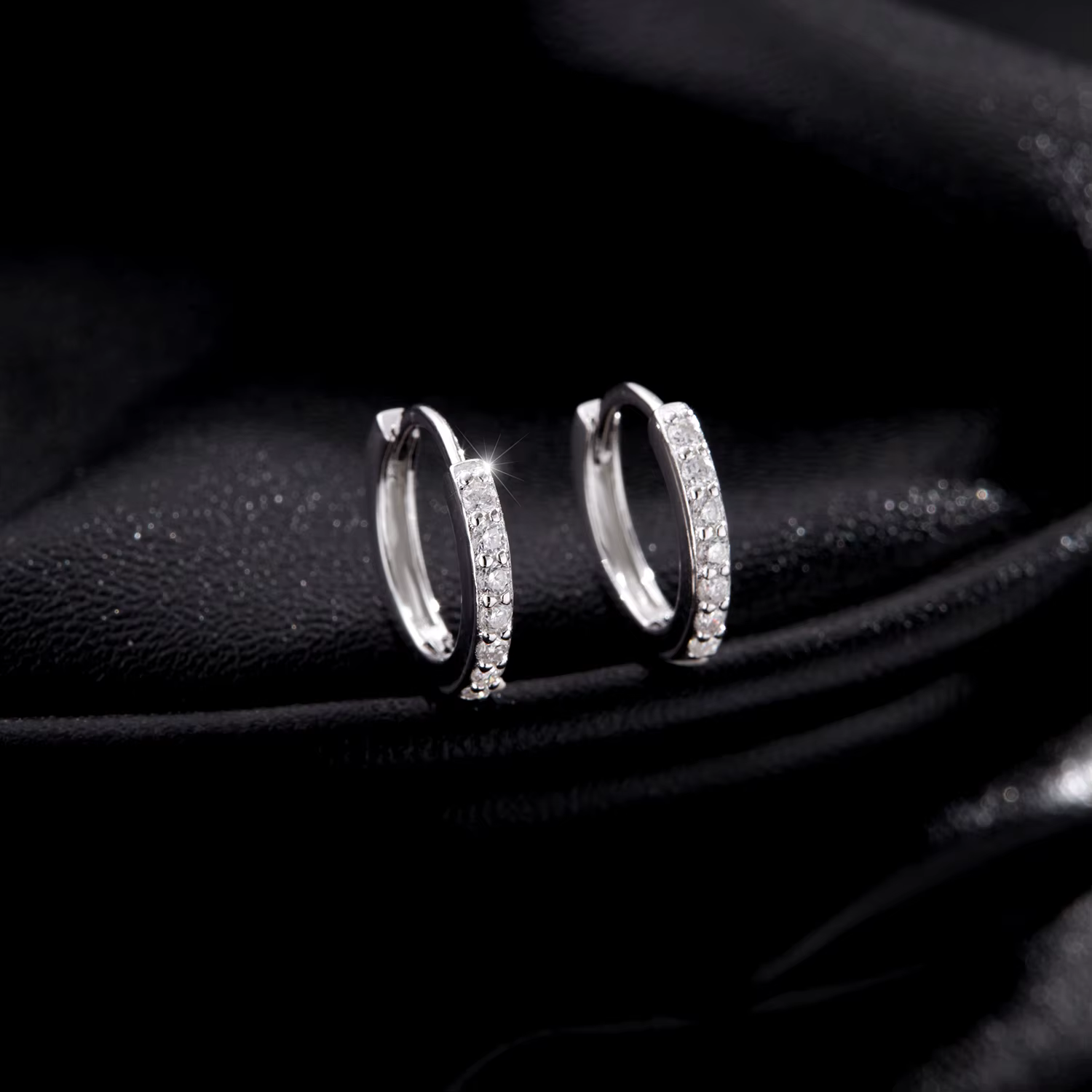 MODIAN D couleur scintillante Moissanite boucles d'oreilles 925 en argent Sterling classique brillan