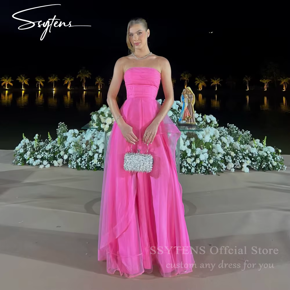 SSYTENS Robes de bal personnalisées Robes de soirée pour invitées de mariage Robe de gala rose Robes